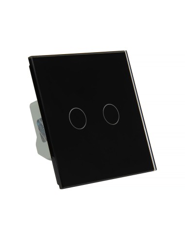 Włącznik dotykowy podwójny schodowo-krzyżowy Livolo WiFi (EC) Czarny