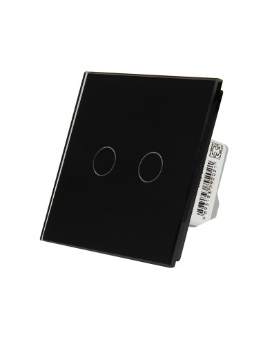 Włącznik dotykowy podwójny Livolo WiFi (EC) Czarny