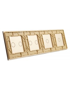 Poczwórny panel szklany LIVOLO 701122 Złoty