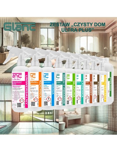 Zestaw Glanc Czysty Dom Ultra Plus - 10 produktów