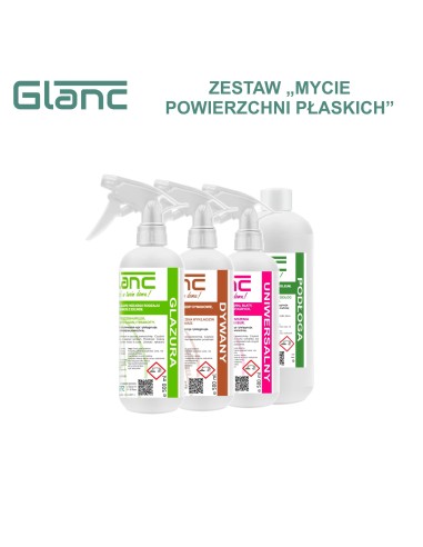 Zestaw Glanc Mycie Powierzchni Płaskich - 4 produkty