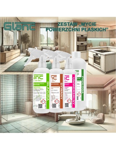 Zestaw Glanc Mycie Powierzchni Płaskich - 4 produkty