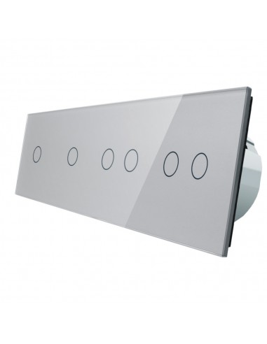 Włącznik dotykowy sześciokrotny (1+1+2+2) LIVOLO VL-C701122 Szary