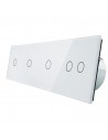 Włącznik dotykowy pięciokrotny (1+1+1+2) LIVOLO VL-C701112 Biały