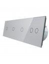 Włącznik dotykowy pięciokrotny (1+1+1+2) LIVOLO VL-C701112 Szary