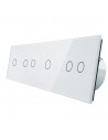 Włącznik dotykowy sześciokrotny (1+2+1+2) LIVOLO VL-C701212 Biały