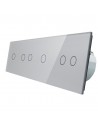 Włącznik dotykowy sześciokrotny (1+2+1+2) LIVOLO VL-C701212 Szary