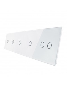 Pięciokrotny panel szklany LIVOLO 7011112 Biały