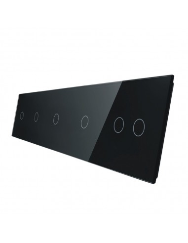 Pięciokrotny panel szklany LIVOLO 7011112 Czarny