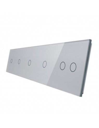 Pięciokrotny panel szklany LIVOLO 7011112 Szary