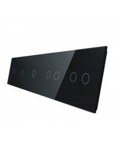 Pięciokrotny panel szklany LIVOLO 7011122 Czarny