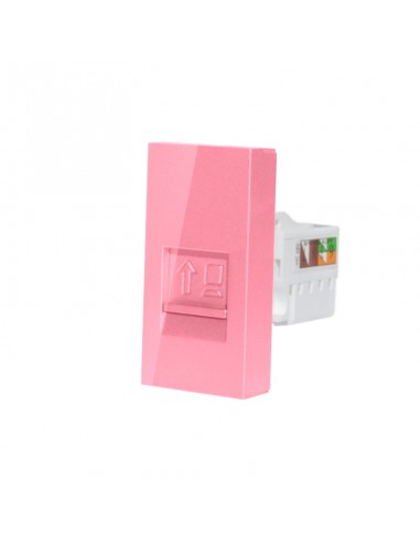 Moduł gniazda komputerowego RJ45 Różowy