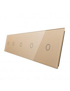 Pięciokrotny panel szklany LIVOLO 7011111 Szampański OUTLET