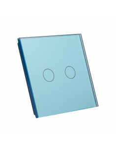 Podwójny panel szklany LIVOLO 702  Niebieski