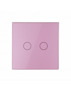 Podwójny panel szklany LIVOLO 702  Różowy