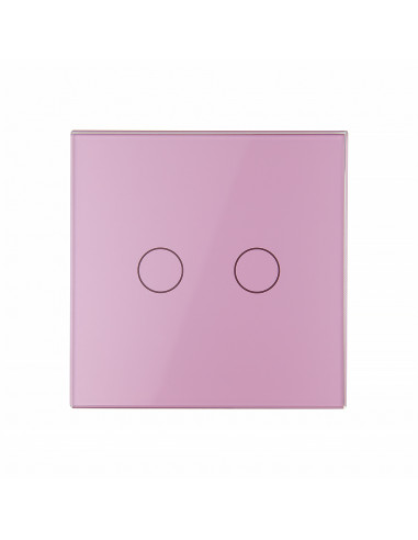 Podwójny panel szklany LIVOLO 702  Różowy