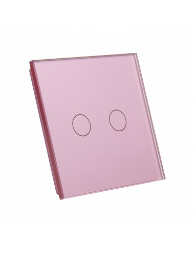 Podwójny panel szklany LIVOLO 702  Różowy