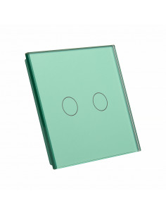 Podwójny panel szklany LIVOLO 702  Zielony