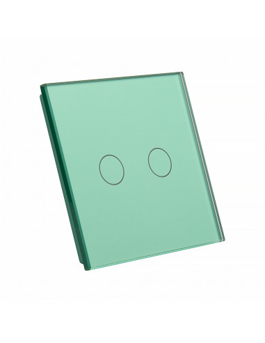 Podwójny panel szklany LIVOLO 702  Zielony