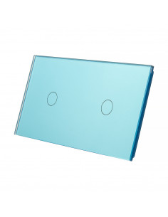 Podwójny panel szklany LIVOLO 7011-69 Niebieski