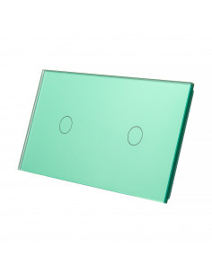 Podwójny panel szklany LIVOLO 7011 Zielony