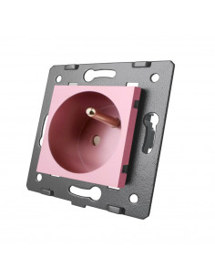 Moduł gniazda elektrycznego z bolcem 16A - 230V LIVOLO Różowy