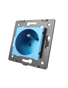 Moduł gniazda elektrycznego z bolcem 16A - 230V LIVOLO Niebieski