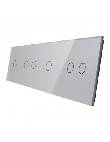 Poczwórny panel szklany LIVOLO 701212 Szary Outlet