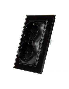 Gniazdko podwójne do jednej puszki