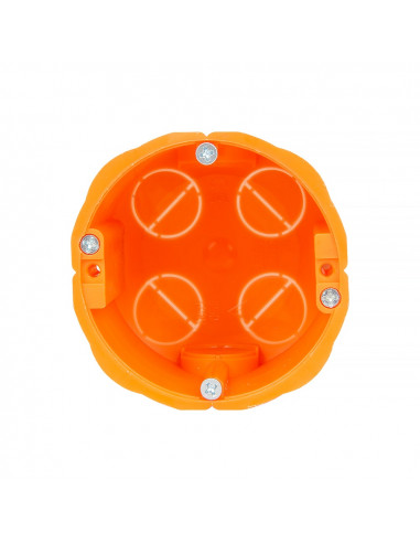 Puszka instalacyjna 60mm do G/K i pustych ścian Pomarańczowa