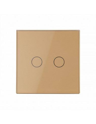 Włącznik dotykowy podwójny LIVOLO VL-C702 Złoty