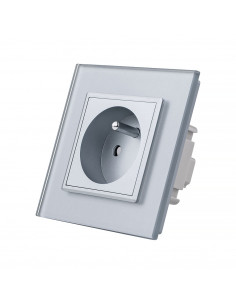 LIVOLO Gniazdo wtykowe pojedyncze z bolcem| Szary