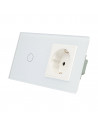 Gniazdo 230V 16A z włącznikiem dotykowym pojedynczym LIVOLO 701G Biały