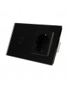 Gniazdo 230V 16A z włącznikiem dotykowym pojedynczym LIVOLO 701G Czarny