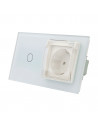Gniazdo hermetyczne 230V 16A z włącznikiem dotykowym poj. LIVOLO  701GNW  Biały