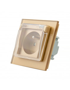 LIVOLO Gniazdo z bolcem hermetyczne 230V 16A / Złoty