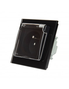 LIVOLO Gniazdo z bolcem hermetyczne 230V 16A / Czarny