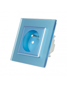LIVOLO Gniazdo wtykowe pojedyncze z bolcem / Niebieski