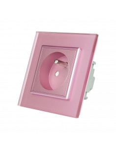 LIVOLO Gniazdo wtykowe pojedyncze z bolcem / Różowy