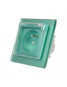 LIVOLO Gniazdo hermetyczne z bolcem 230V 16A / Zielony