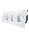 3 Gniazdo 230V 16A z włącznikiem dotykowym pojedynczym LIVOLO 701GGG Biały