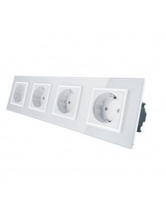 LIVOLO Gniazdo wtykowe poczwórne | Biały