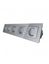 Gniazdo 5x230V 16A LIVOLO Szary