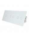 Włącznik dotykowy pięciokrotny (1+2+2) LIVOLO VL-C70122 Biały