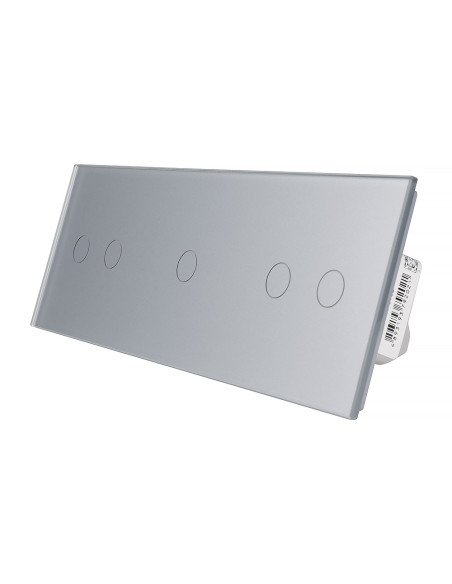 Włącznik dotykowy pięciokrotny (2+1+2) LIVOLO VL-70212 Szary