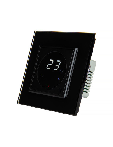 Termostat z Ramką / Czarny