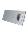 Gniazdo 230V 16A z włącznikiem dotykowym poczwórnym LIVOLO 7022G Szary