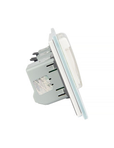 Włącznik dotykowy pojedynczy + dwa gniazdka hermetyczne LIVOLO 701GG Biały