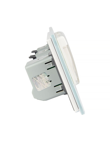 Włącznik dotykowy pojedynczy + dwa gniazdka hermetyczne LIVOLO 701GG Biały