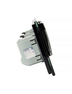 Włącznik dotykowy pojedynczy + dwa gniazdka hermetyczne LIVOLO 701GG Czarny